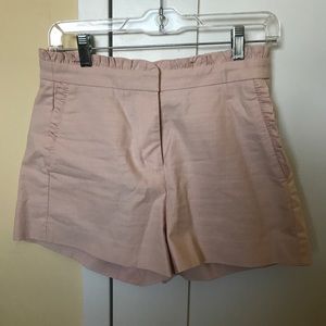 Joie pink shorts with ruffle pockets